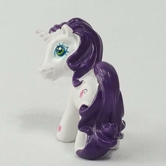 My Little Pony G3 Sweetie Belle Mini Figure 1.5" PVC White Purple Unicorn Hearts - Picture 4 of 10
